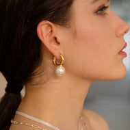 [Boxing Day Special] Royal Pearl Earrings | 1950s Style Big Pearl Earrings | 3 color available