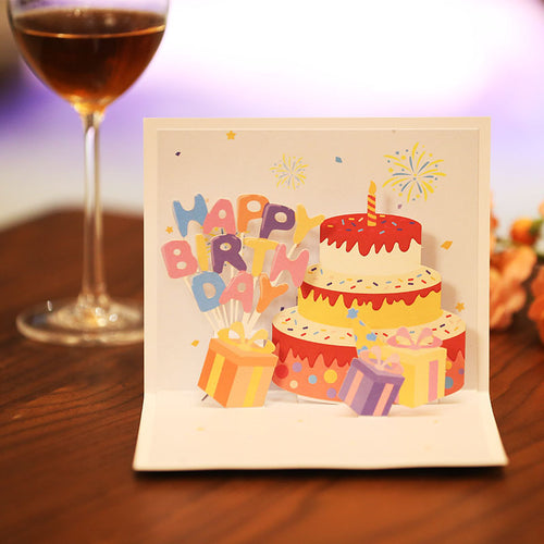 3D birthday Cards for Children Pop Up Greeting Cards, Funny Unique 3D Holiday Postcards