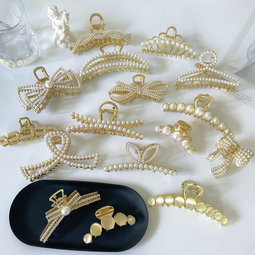 Opal Pearl Style Hairpin Shark Clip