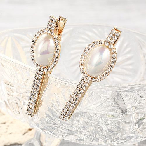 【Set】Pearl Style Temperament Diamond Hairpin