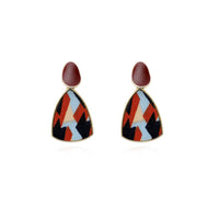 Boucles d'oreilles pendantes de style africain | Boucles d'oreilles pendantes en tissu coloré avec épingles en argent sterling
