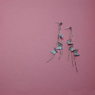 Design Vintage Style Green Butterfly Earrings