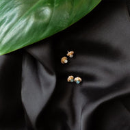 Premium Handmade Ocen Blue Opal Pearl Cuff Stud Earring Clip-HugeTomato-HugeTomato