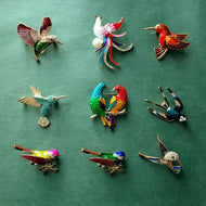parrot brooch pin