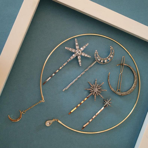 【Set】Baroque Style Hair Pin and Vintage Star Magic Wand Bobby Pin