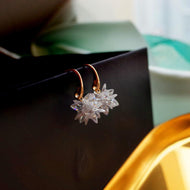 Women's Gold Plated Snow Diamond Drop Earrings Designer-HugeTomato-HugeTomato