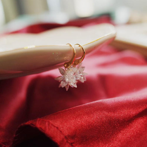 Women's Gold Plated Snow Diamond Drop Earrings Designer-HugeTomato-HugeTomato