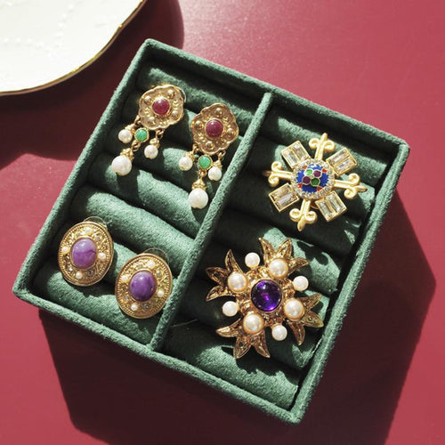 Handmade Vintage Opal French Royal Style Lapel Pin Brooch-HugeTomato-HugeTomato