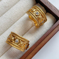 Band Hoop Clip On Earrings | Vintage Non Pierced Earrings for Women