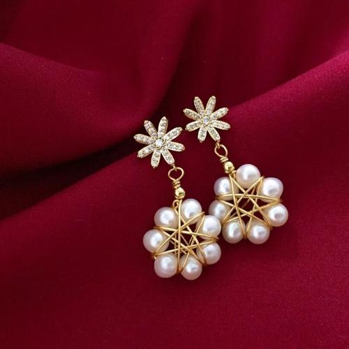 freshwater pearl earrings- Huge Tomato Jewelry