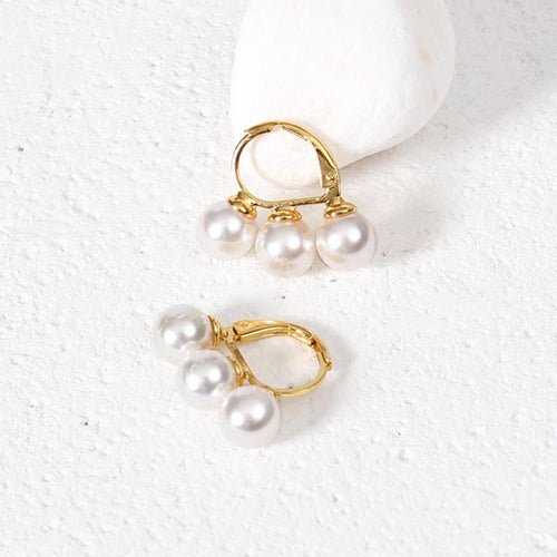 Three pearl earring set from Huge Tomato