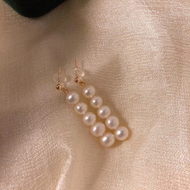 Freshwater Cultured Pearl Vintage-Inspired Drop Earrings in 14K Gold Over Sterling Silver（5-6mm）