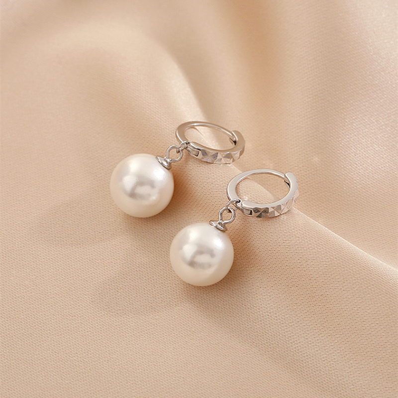 Exemplary Square Pearl Earrings (Peach) - Buy Designer Pearl Earrings Online