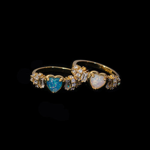 Heart Adjustable Rings | Gemstone Rings | Vintage Gemstone Rings for Women