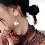 large pearl earrings