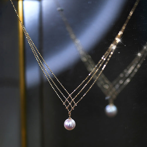 multistrand pearl pendant necklace