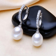 White Pearl Earrings