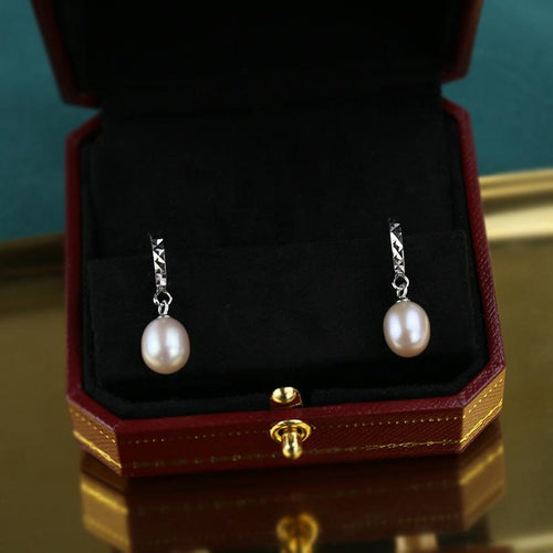 Freshwater Cultured Pearl Dangles Earring in Sterling Silver