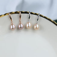 Freshwater Cultured Pearl Earrings Vintage-Inspired Drop Earrings in 14K Gold Over Sterling Silver（8-9mm）
