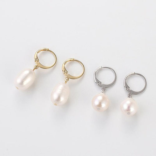 Big Freshwater Pearl Handmade Baroque Drop Earrings