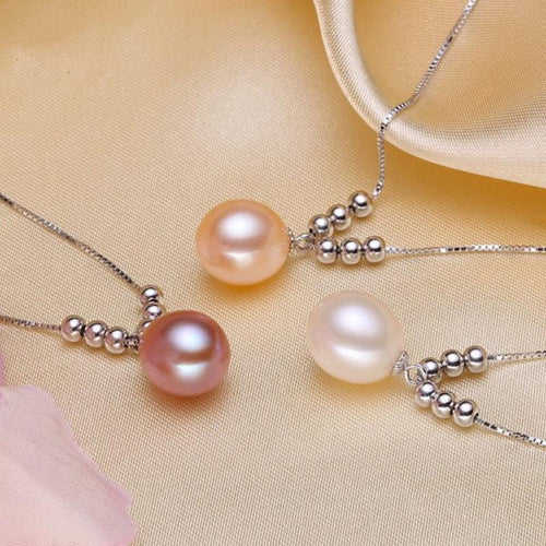 Pearl Pendant Necklace Gold | Teardrop Dainty Freshwater Pearl Necklace Designs- Huge Tomato Jewelry