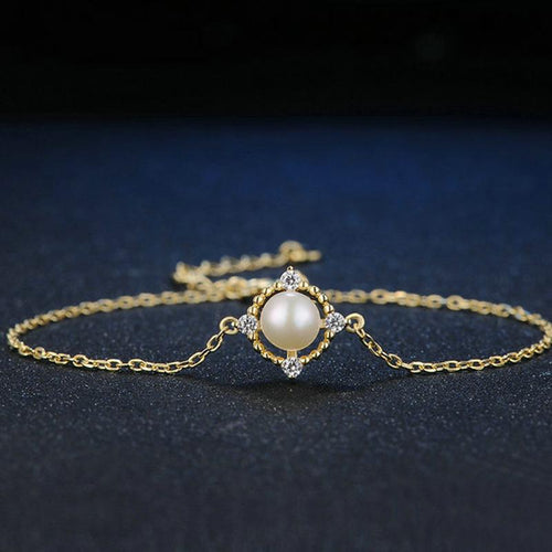 Baroque Freshwater Pearl 14KGold Planet Bracelets Handmade